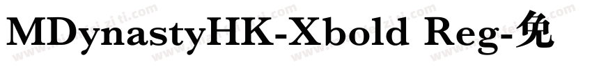 MDynastyHK-Xbold Reg字体转换